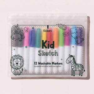Kid Sketch – zmywalne markery 12 kolorów