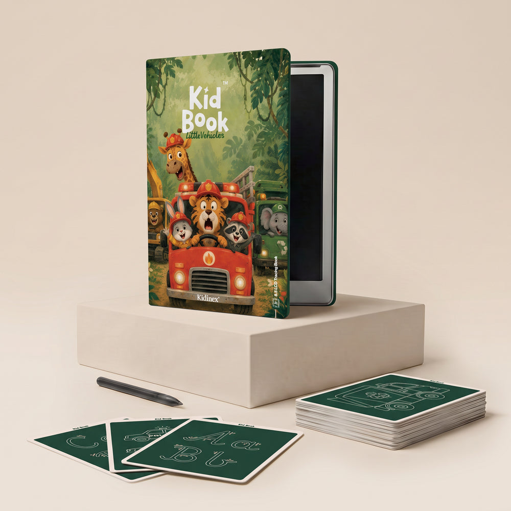 Outlet - Tablet Graficzny z kartami pracy do rysowania - KidBook - Little Vehicles
