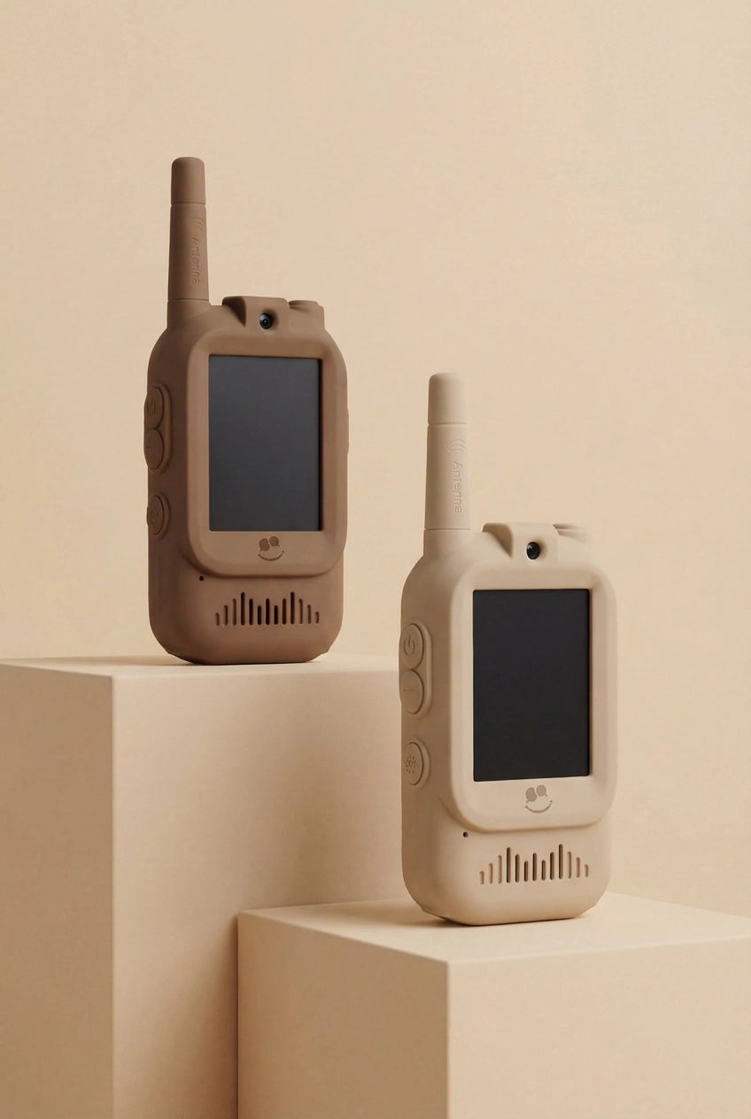 KidTooki – Video-Walkie-Talkie – Beige & Braun