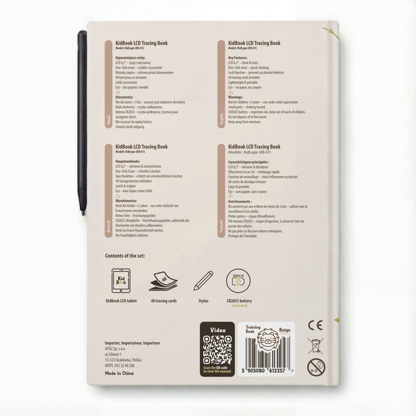 Grafiktablett mit Arbeitskarten zum Zeichnen – KidBook – Safari
