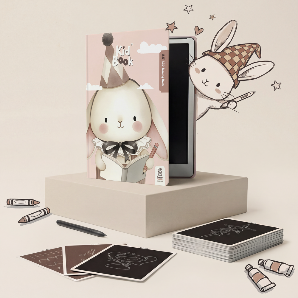 Grafiktablett mit Arbeitskarten zum Zeichnen – KidBook – Rabbit
